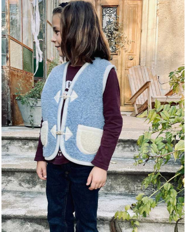 Veste sans manche bleu pour les plus petits - Marushka