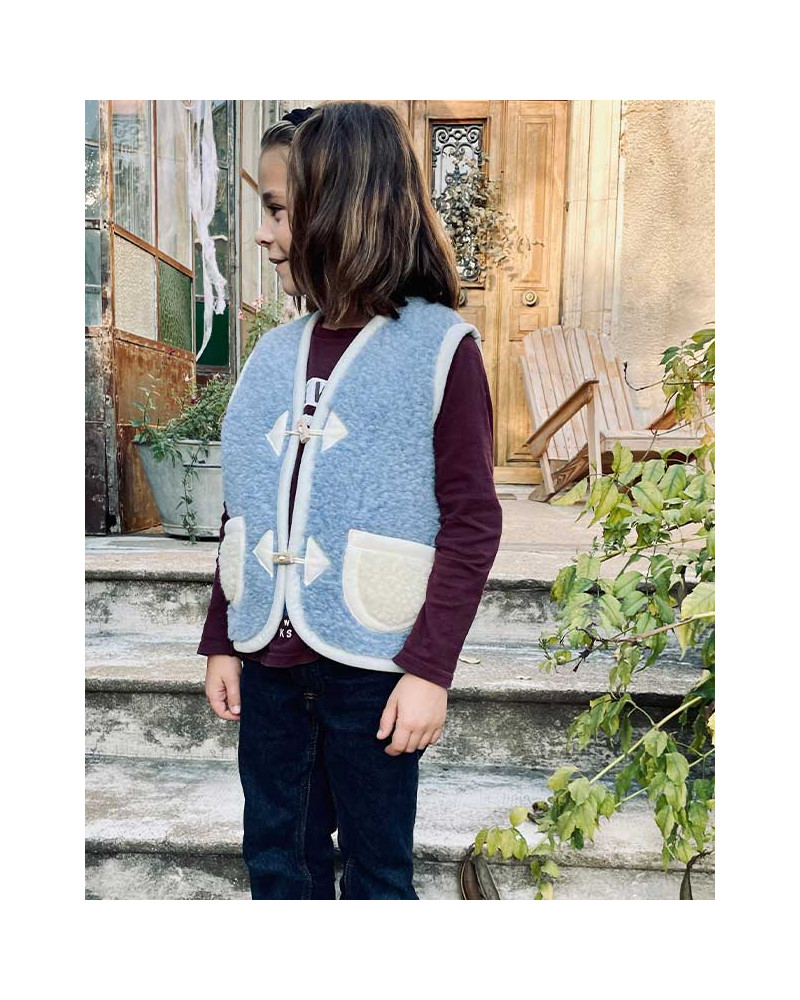 Veste sans manche bleu pour les plus petits - Marushka