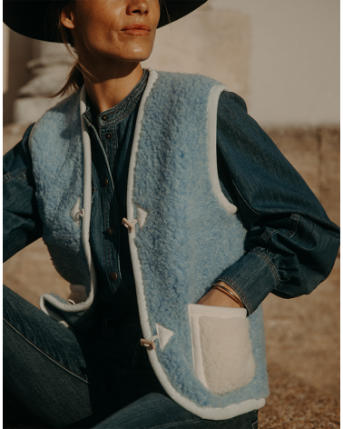 La veste sans manche en laine, pour femme  - Marushka