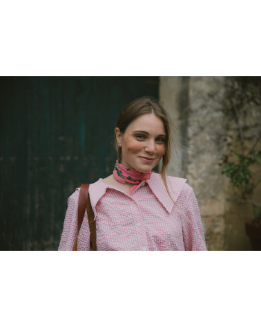 mini pink scarf