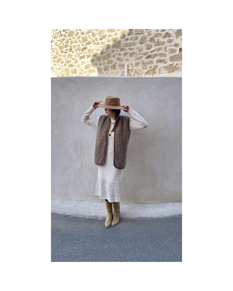 Veste sans manche Michka Brune - Marushka
